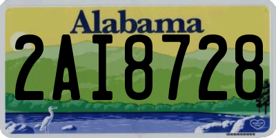 AL license plate 2AI8728