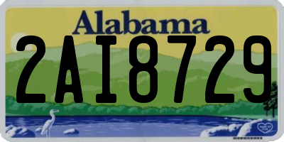 AL license plate 2AI8729