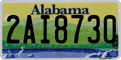 AL license plate 2AI8730