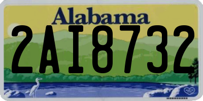 AL license plate 2AI8732