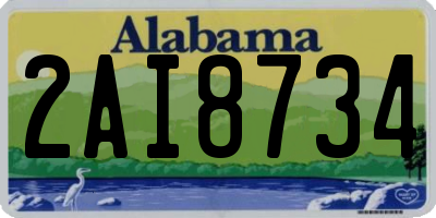 AL license plate 2AI8734