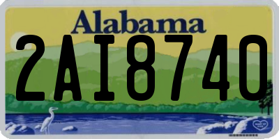 AL license plate 2AI8740