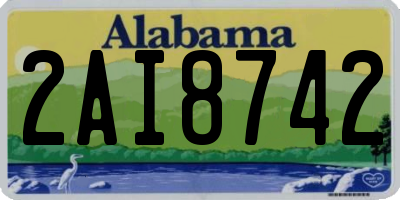 AL license plate 2AI8742