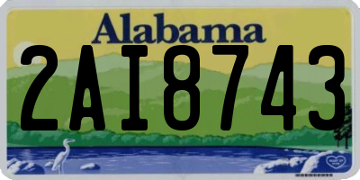 AL license plate 2AI8743