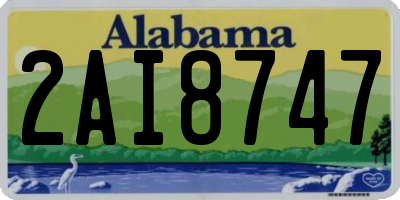 AL license plate 2AI8747