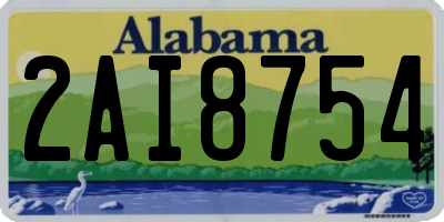 AL license plate 2AI8754