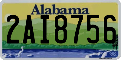 AL license plate 2AI8756