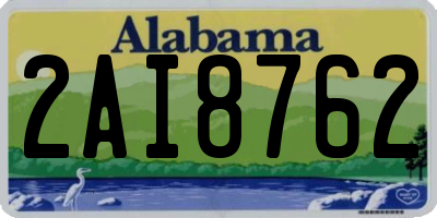 AL license plate 2AI8762