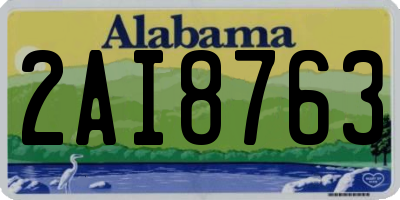 AL license plate 2AI8763
