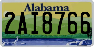 AL license plate 2AI8766