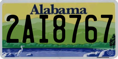 AL license plate 2AI8767