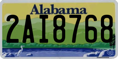 AL license plate 2AI8768