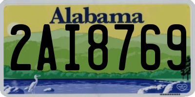 AL license plate 2AI8769