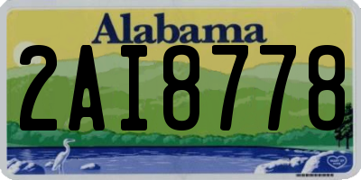 AL license plate 2AI8778