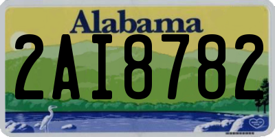 AL license plate 2AI8782