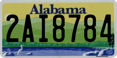 AL license plate 2AI8784