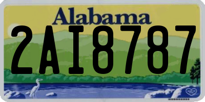 AL license plate 2AI8787