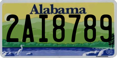AL license plate 2AI8789