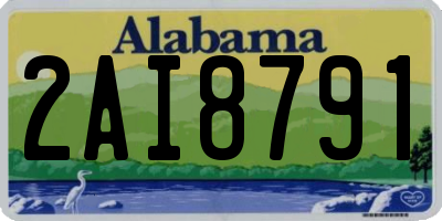 AL license plate 2AI8791