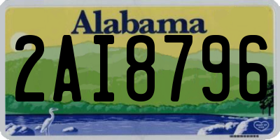 AL license plate 2AI8796