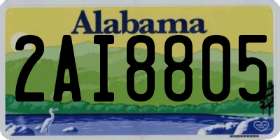 AL license plate 2AI8805