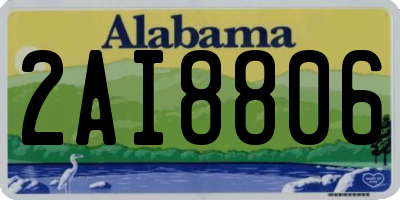 AL license plate 2AI8806