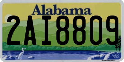 AL license plate 2AI8809
