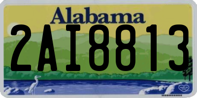 AL license plate 2AI8813