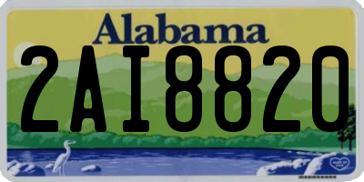 AL license plate 2AI8820