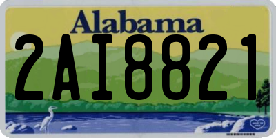 AL license plate 2AI8821
