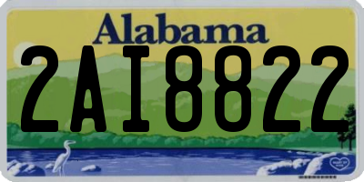 AL license plate 2AI8822
