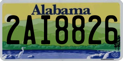 AL license plate 2AI8826