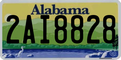 AL license plate 2AI8828
