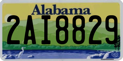 AL license plate 2AI8829