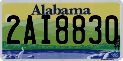 AL license plate 2AI8830