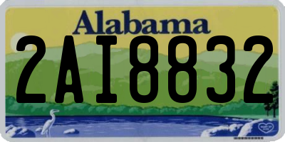 AL license plate 2AI8832