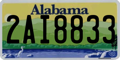 AL license plate 2AI8833