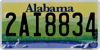 AL license plate 2AI8834