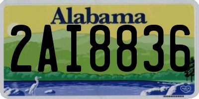 AL license plate 2AI8836
