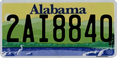 AL license plate 2AI8840