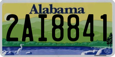 AL license plate 2AI8841