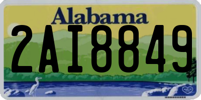 AL license plate 2AI8849