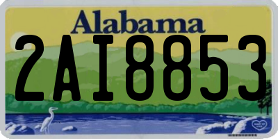AL license plate 2AI8853