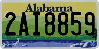 AL license plate 2AI8859