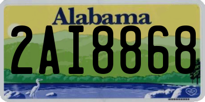 AL license plate 2AI8868