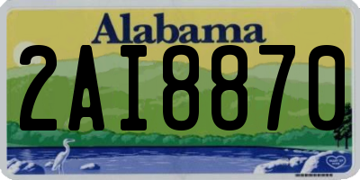 AL license plate 2AI8870