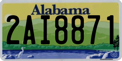 AL license plate 2AI8871