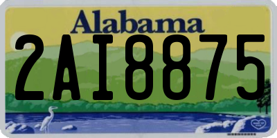 AL license plate 2AI8875