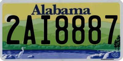 AL license plate 2AI8887