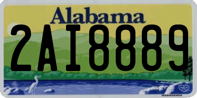 AL license plate 2AI8889